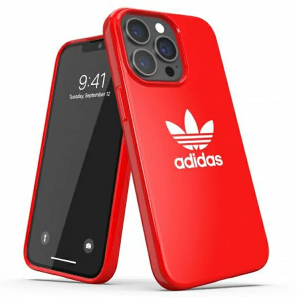 ⁨Adidas OR SnapCase Trefoil iPhone 13 Pro / 13 6,1" czerwony/red 47101⁩ w sklepie Wasserman.eu