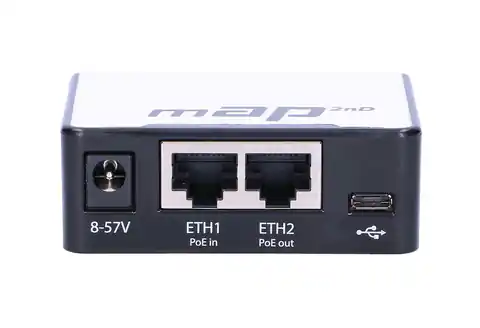 ⁨Mikrotik mAP Black, White Power over Ethernet (PoE)⁩ at Wasserman.eu