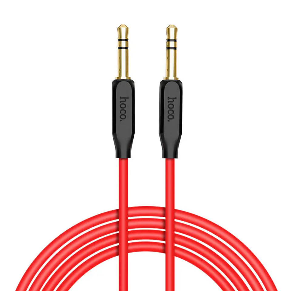 ⁨Audio AUX 3.5mm - minijack 3.5mm cable HOCO UPA11 black⁩ at Wasserman.eu