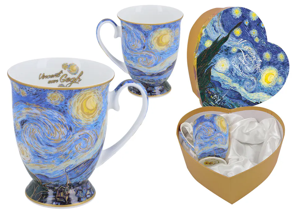 ⁨Set of 2 mugs in the heart - V. van Gogh, Starry Night (CARMANI)⁩ at Wasserman.eu