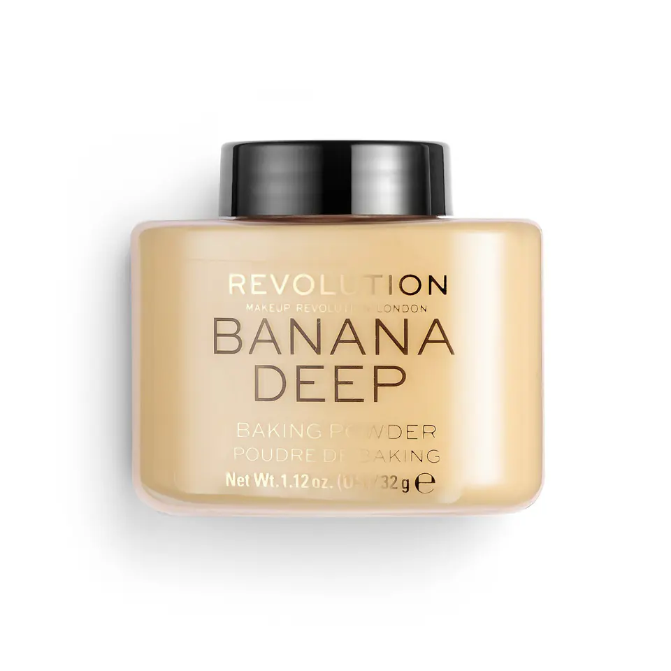 ⁨Makeup Revolution Loose Powder, Loose Baking Powder Banana (Deep), 32 g⁩ at Wasserman.eu