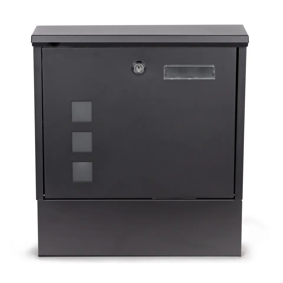 ⁨Mailbox for letters, leaflets, anthracite newspaper holder;⁩ at Wasserman.eu