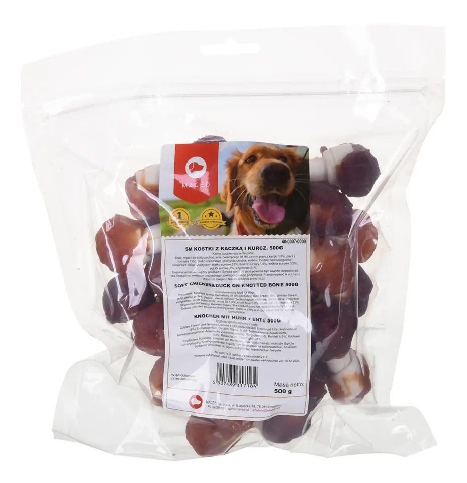 ⁨MACED Meat discs with beef for dog- 500 g⁩ at Wasserman.eu