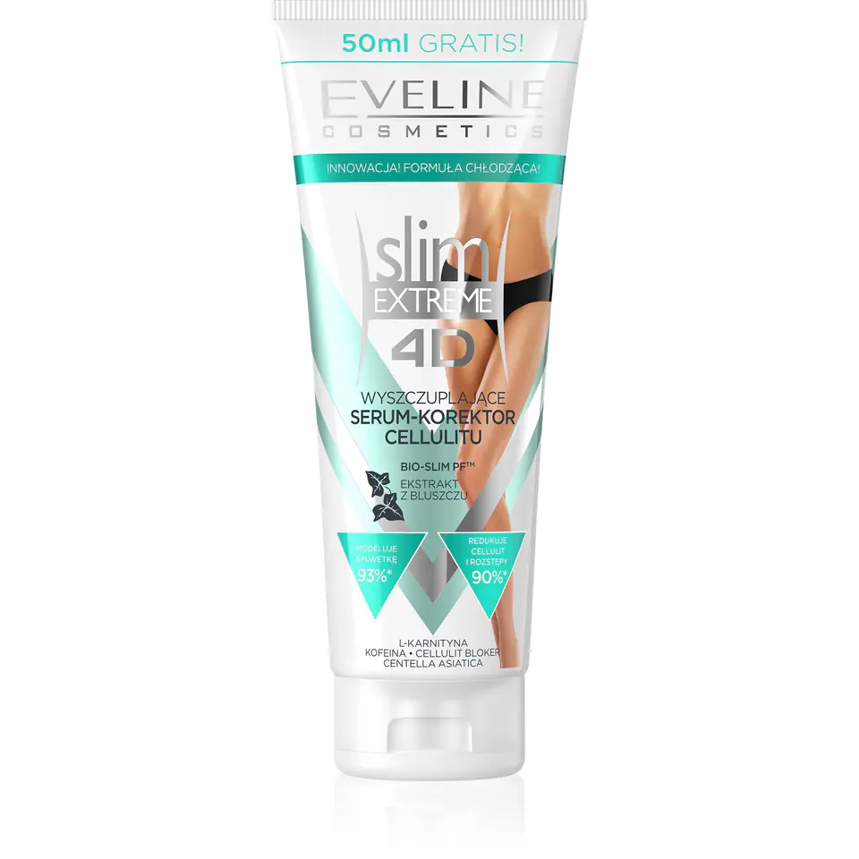 ⁨Eveline 4D slim EXTREME Slimming Serum - Cellulite Concealer 250ml⁩ at Wasserman.eu