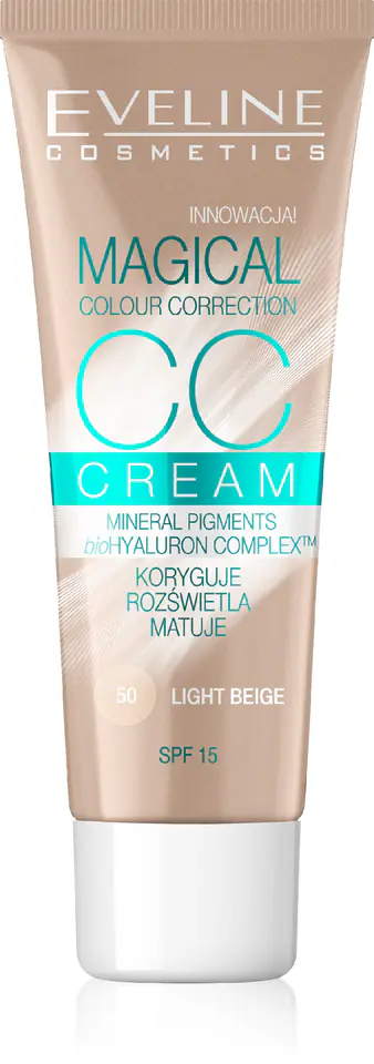 ⁨Eveline Fluid Magical CC Cream No. 50 Light Beige 30ml⁩ at Wasserman.eu