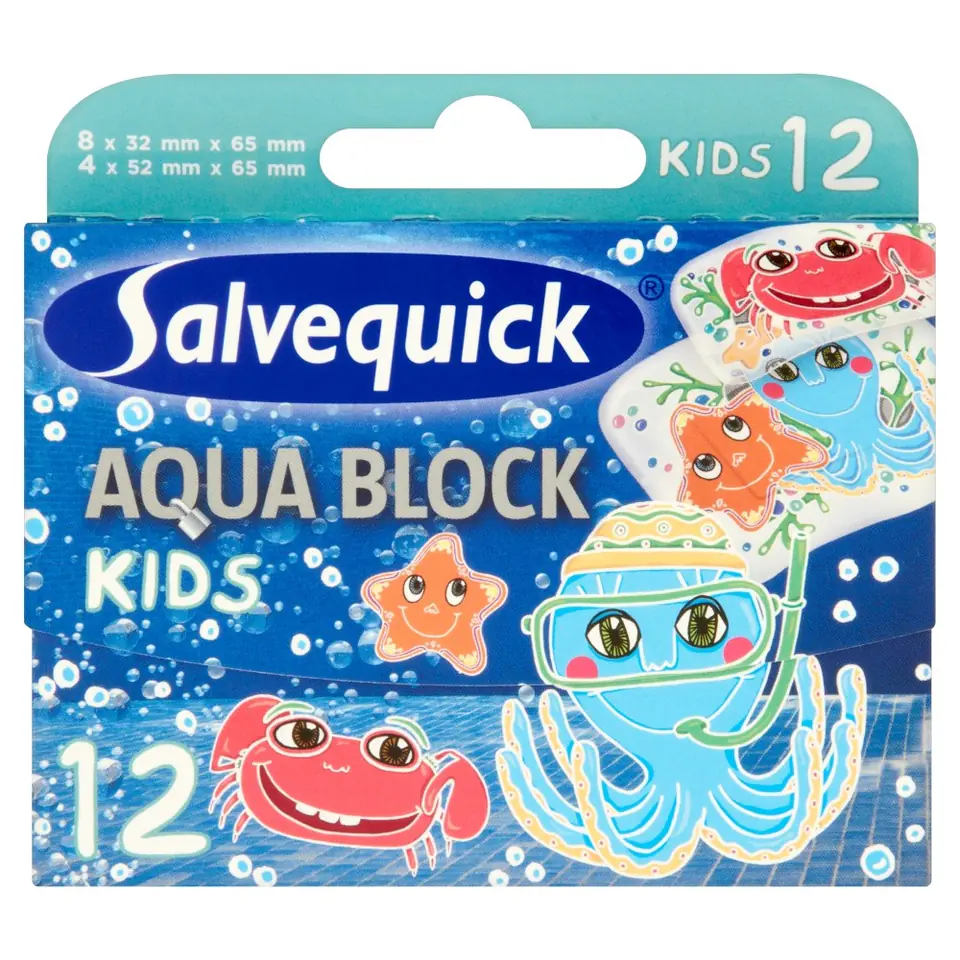 ⁨Salvequick Plastry Aqua Block Kids 1 op-12szt⁩ w sklepie Wasserman.eu