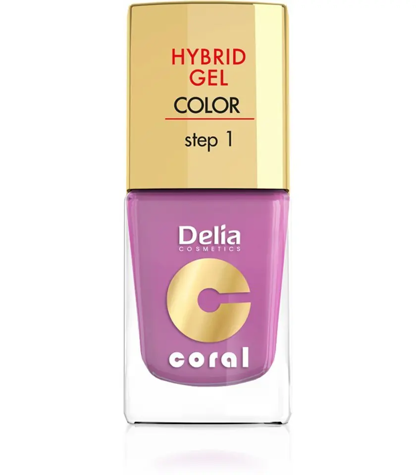 ⁨Delia Cosmetics Coral Hybrid Gel Nail Enamel No. 05 powder pink 11ml⁩ at Wasserman.eu