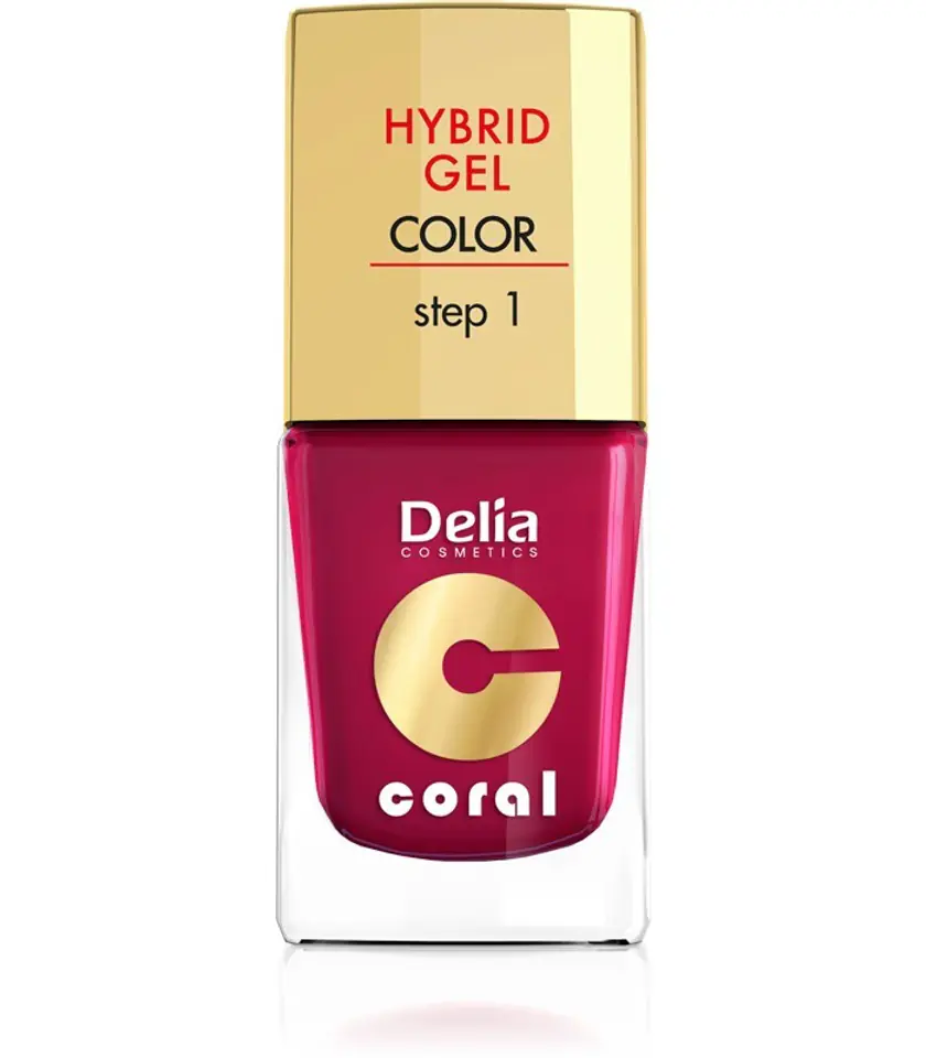 ⁨Delia Cosmetics Coral Hybrid Gel Nail Enamel No. 06 cherry 11ml⁩ at Wasserman.eu