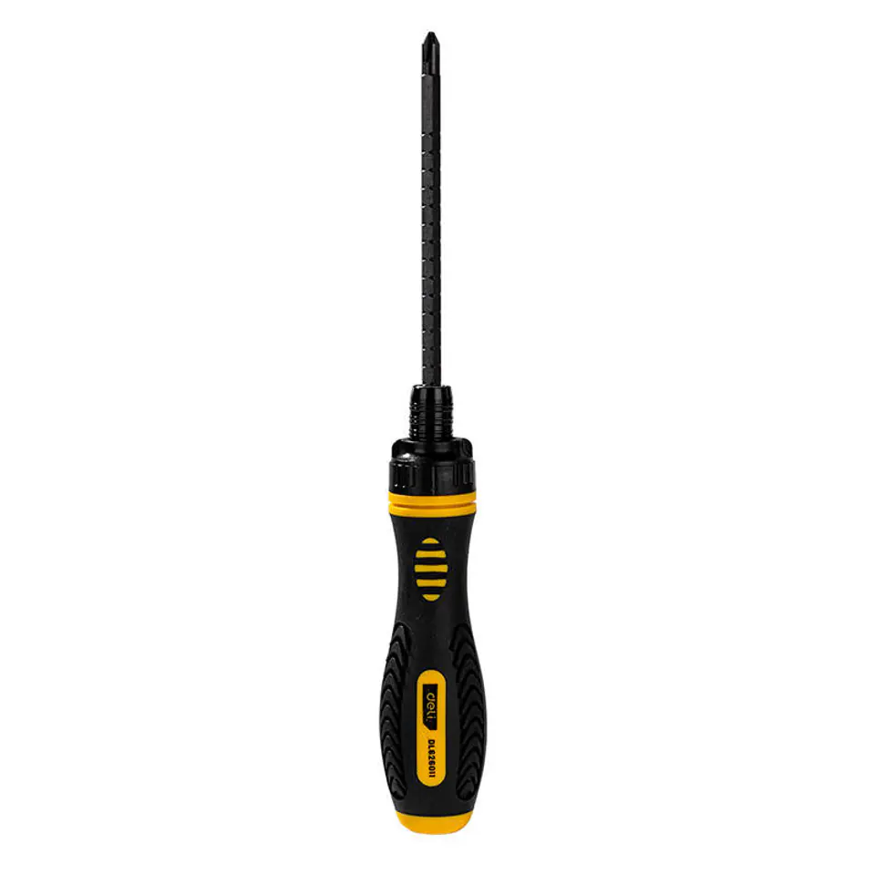 ⁨Screwdriver with ratchet Deli Tools EDL626011, 6/PH2x180mm⁩ at Wasserman.eu