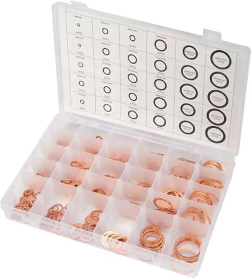 ⁨SET OF COPPER WASHERS 580 PCS⁩ at Wasserman.eu