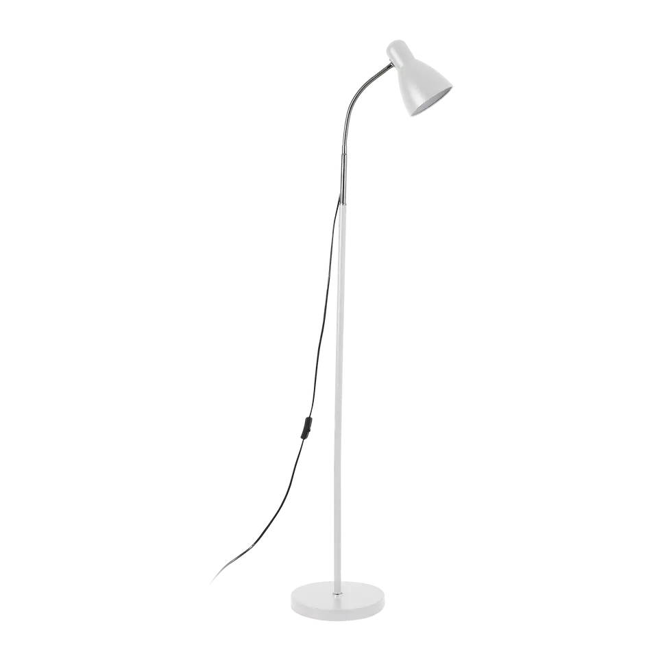 Floor lamp LAR, max 20W E27, 155 cm, white at Wasserman.eu