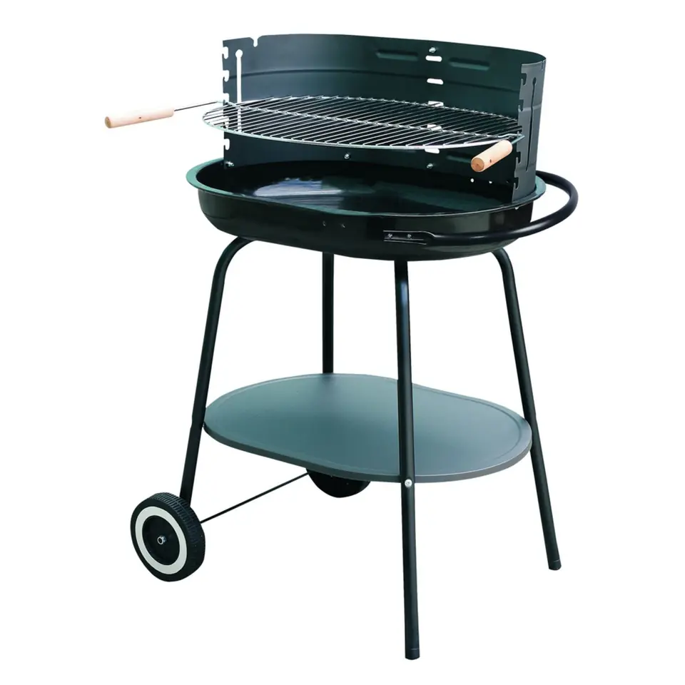 ⁨Grill owalny 60x42cm na kółkach Master Grill MG942⁩ w sklepie Wasserman.eu