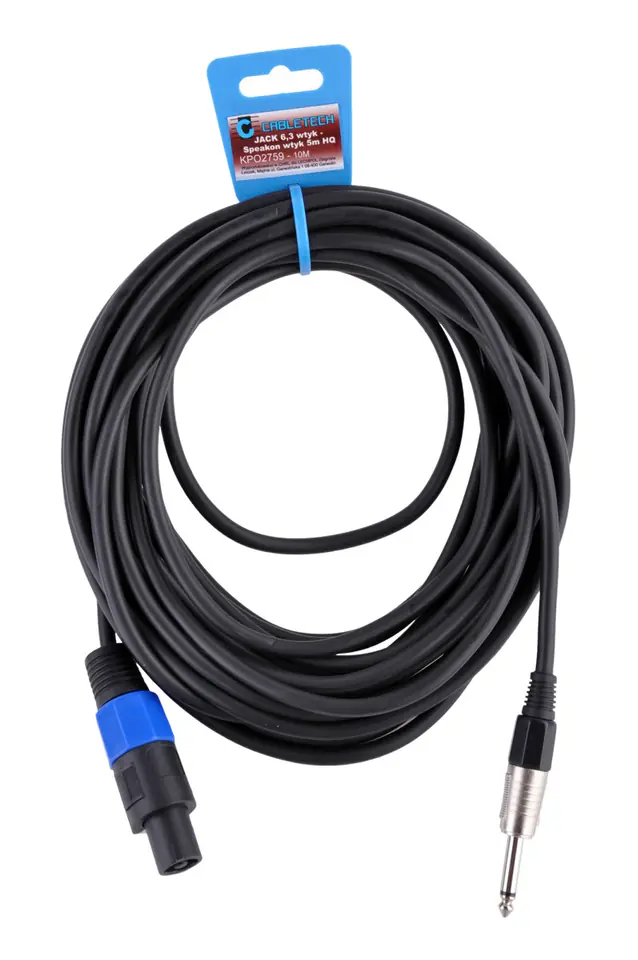 ⁨KPO2759-10 Kabel jack 6,3 wtyk - STC  wtyk 10m HQ⁩ w sklepie Wasserman.eu