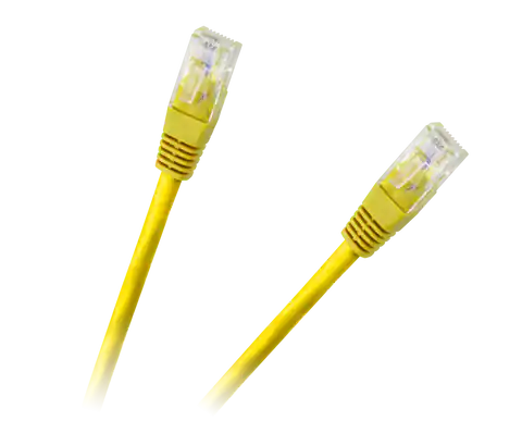 ⁨Patch cord UTP cable 8c plug-plug 0,5m CCA yellow cat.6e⁩ at Wasserman.eu