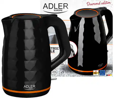 ⁨Czajnik elektryczny Adler AD 1277  1,7 L (czarny)⁩ w sklepie Wasserman.eu