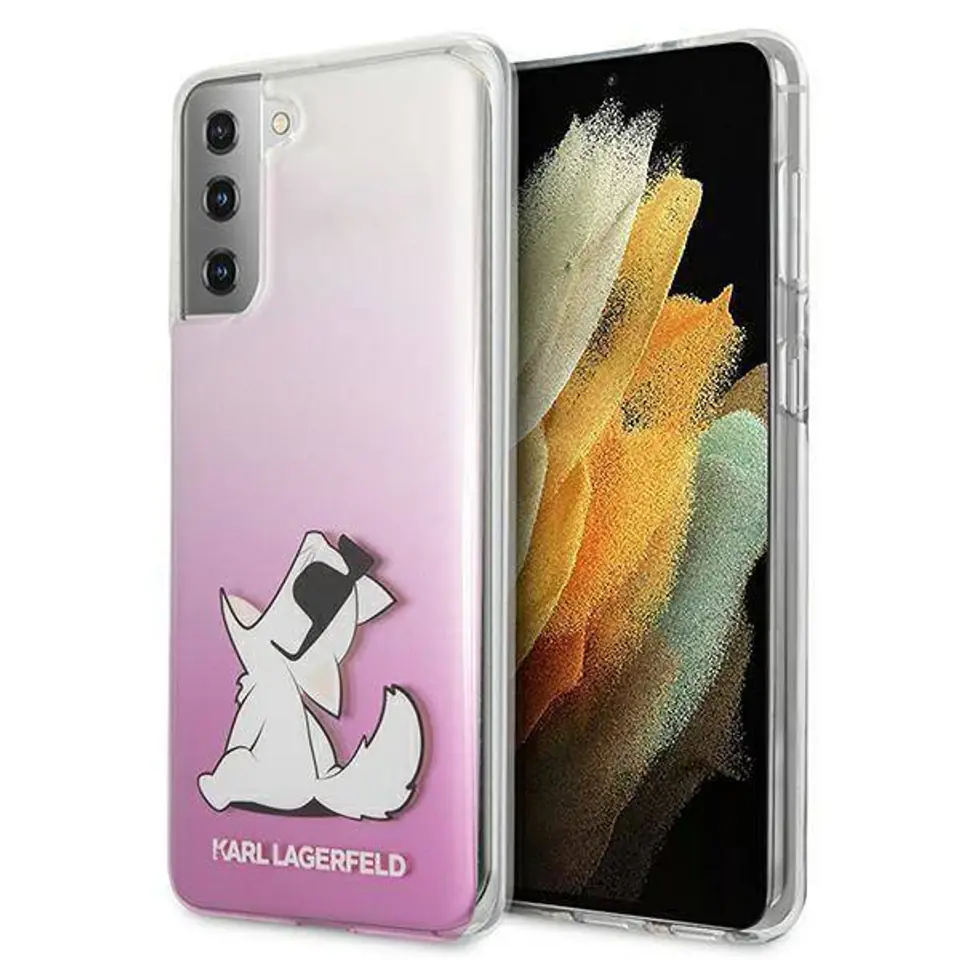 ⁨Oryginalne Etui SAMSUNG GALAXY S21+ Karl Lagerfeld Hardcase Choupette Fun (KLHCS21MCFNRCPI) różowe⁩ w sklepie Wasserman.eu