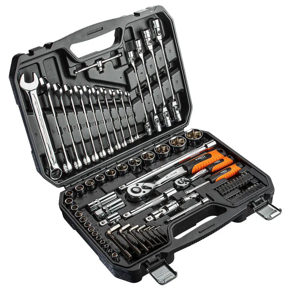 Klucze nasadowe 1/4", 1/2", zestaw 77 szt., CrV w sklepie Wasserman.eu