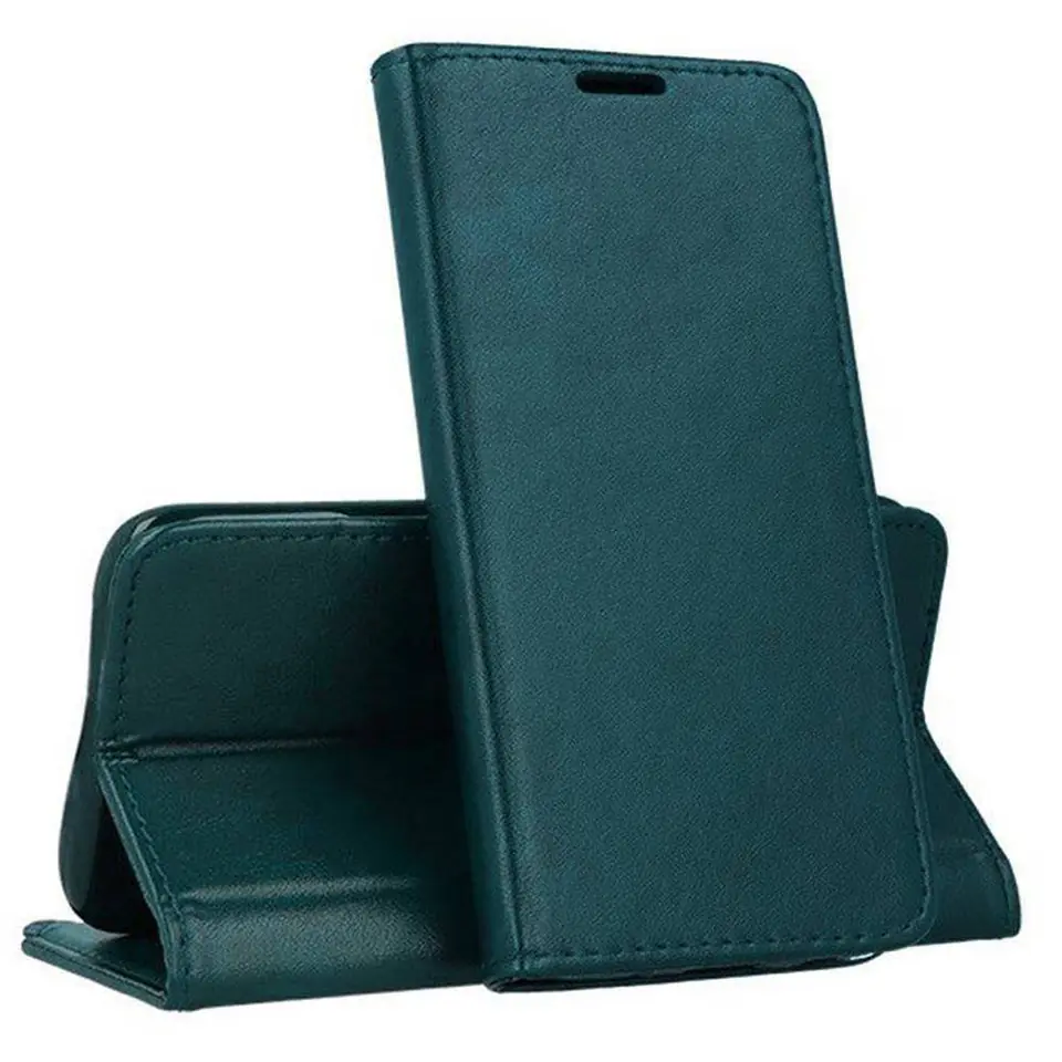 ⁨Case HUAWEI HONOR 50 LITE Wallet with Flap Eco Leather Holster Magnet Book dark green⁩ at Wasserman.eu