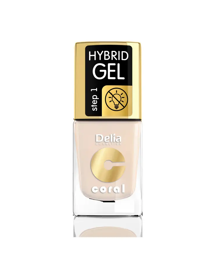 ⁨Delia Cosmetics Coral Hybrid Gel Nail Enamel No. 41 french beige 11ml⁩ at Wasserman.eu