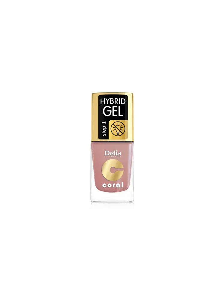 ⁨Delia Cosmetics Coral Hybrid Gel Nail Enamel No. 43 mocha 11ml⁩ at Wasserman.eu