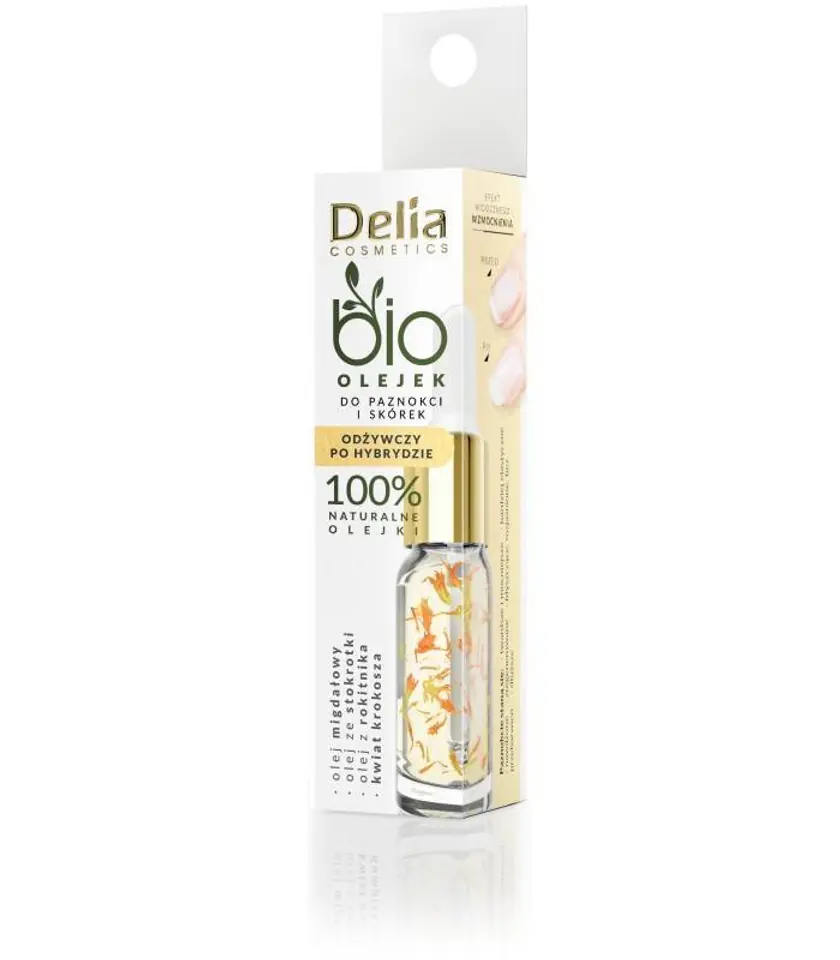 ⁨Delia Cosmetics Bio Olejek do paznokci i skórek - odżywczy po hybrydzie 10ml⁩ w sklepie Wasserman.eu