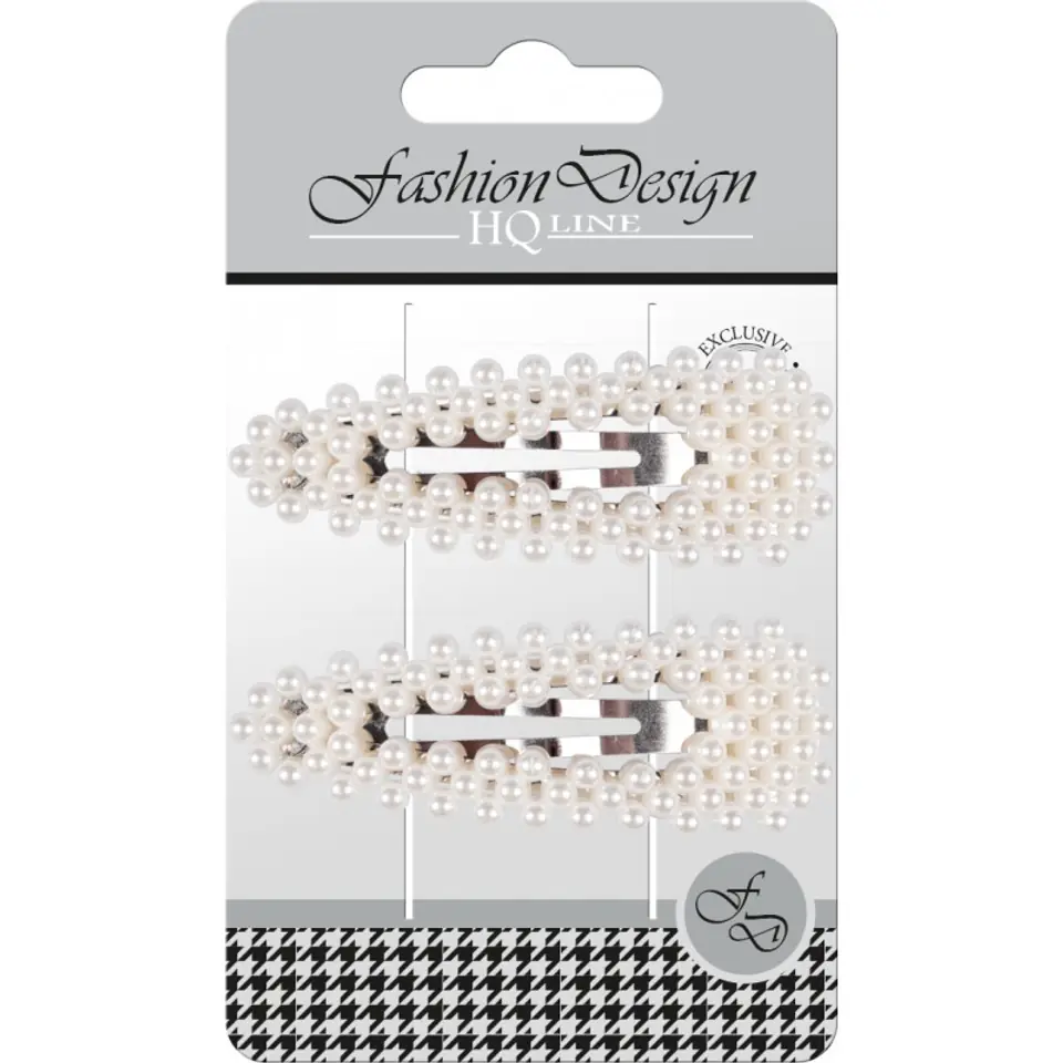 ⁨Top Choice Fashion Design "Pyk" type clips pearl white (23798) 1op.-2pcs⁩ at Wasserman.eu