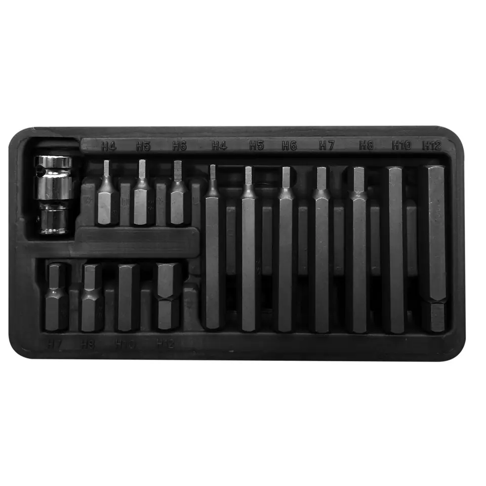 10743 Bit Set 3/8 Zoll Hex 4 - Hex 12, L=30/75mm, 15 Stück im Wasserman.eu