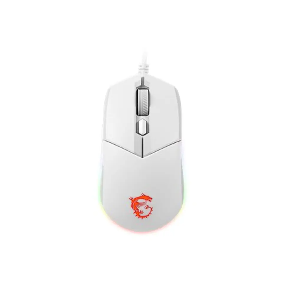 ⁨MSI CLUTCH GM11 WHITE mouse Ambidextrous USB Type-A Optical 5000 DPI⁩ at Wasserman.eu