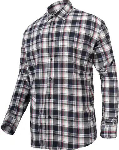 ⁨Flannel shirt grey-black, 170g/m2, "2xl", ce, lahti⁩ at Wasserman.eu