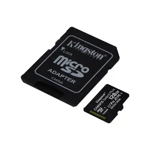 ⁨Karta pamięci KINGSTON Canvas Select Plus microSDXC 128GB CLASS 10 + Adapter⁩ w sklepie Wasserman.eu