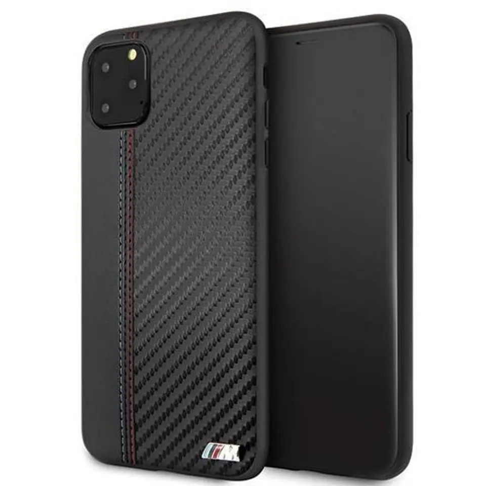 ⁨Oryginalne Etui IPHONE 11 PRO MAX BMW Hardcase PU Carbon (BMHCN65MCARBK) czarne⁩ w sklepie Wasserman.eu