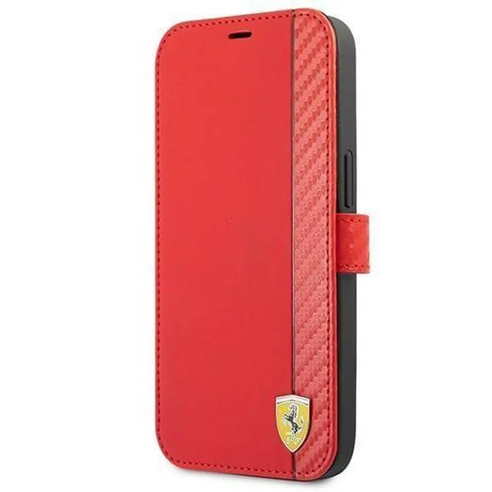 ⁨Ferrari FESAXFLBKP13SRE iPhone 13 mini 5.4" red/red book On Track Carbon Stripe⁩ at Wasserman.eu