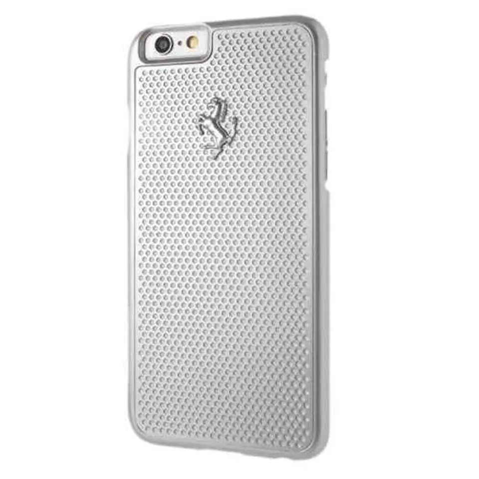 ⁨Oryginalne Etui IPHONE 6 / 6S Ferrari Hardcase Perforated Aluminium (FEPEHCP6SI) srebrne⁩ w sklepie Wasserman.eu