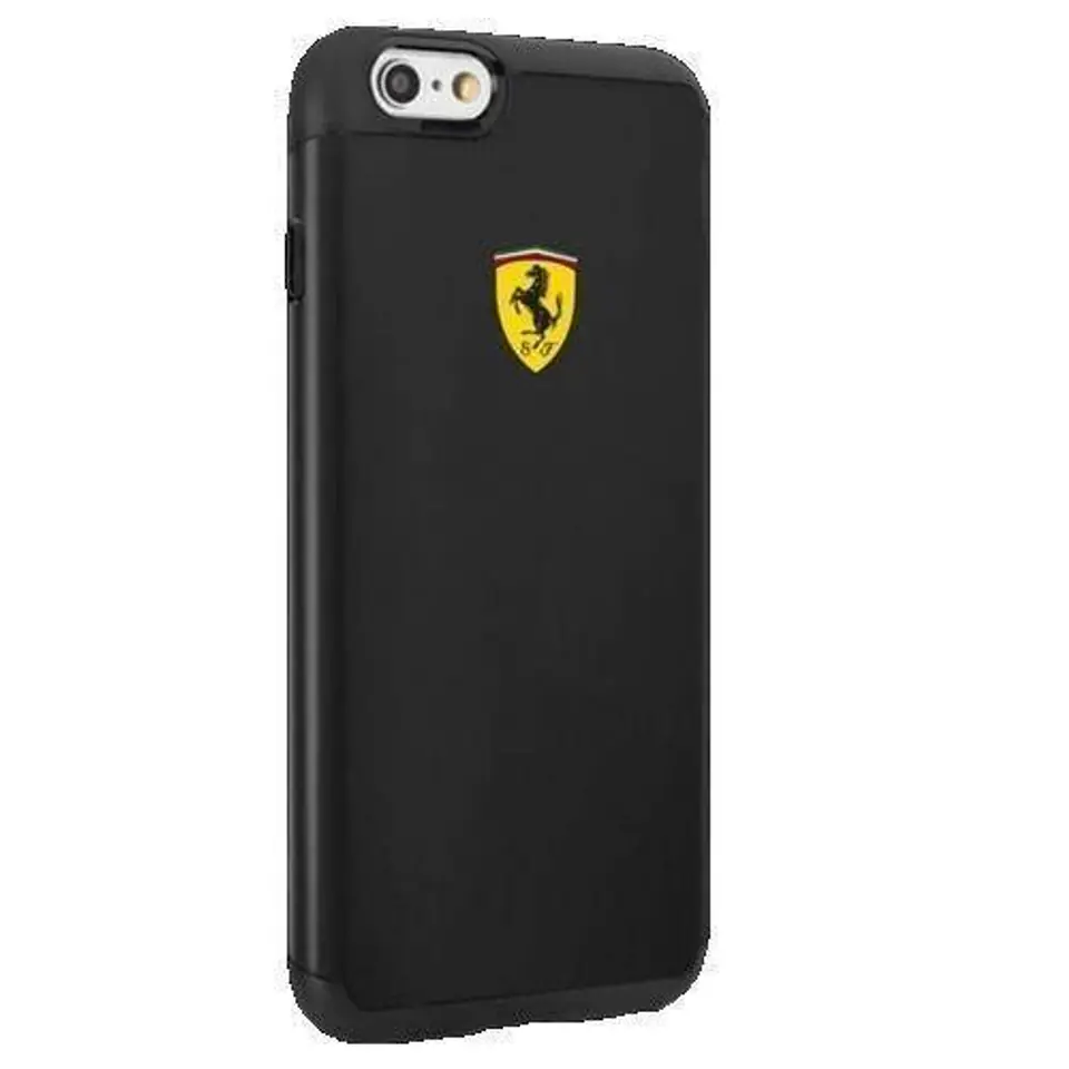 ⁨Oryginalne Etui IPHONE 6 / 6S Ferrari Hardcase Shockproof (FESPHCP6BK) czarne⁩ w sklepie Wasserman.eu