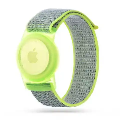⁨Strap for APPLE AIRTAG Tech-Protect Nylon For Kids Lime⁩ at Wasserman.eu