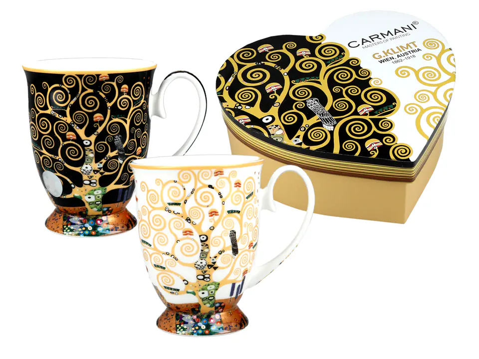 ⁨Set of 2 mugs in the heart - G. Klimt, The Tree of Life (CARMANI)⁩ at Wasserman.eu