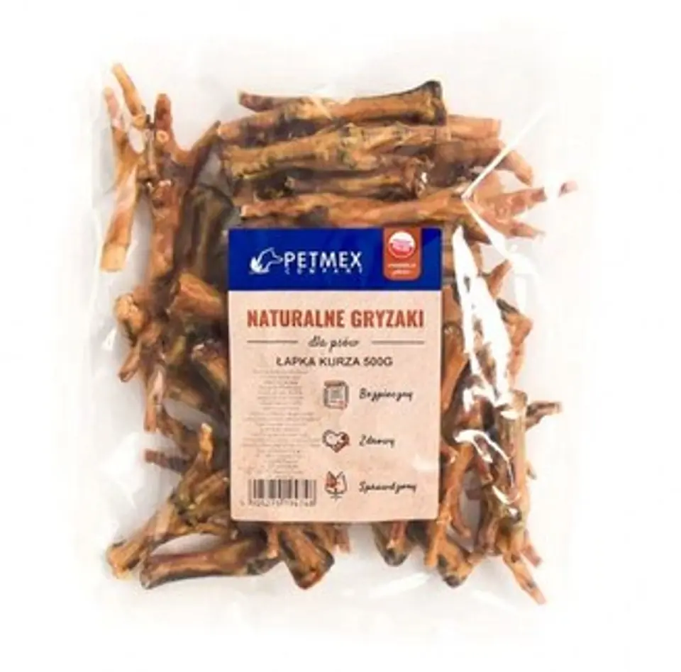 ⁨Gryzak dla psów PETMEX Łapa kurza 500g⁩ w sklepie Wasserman.eu