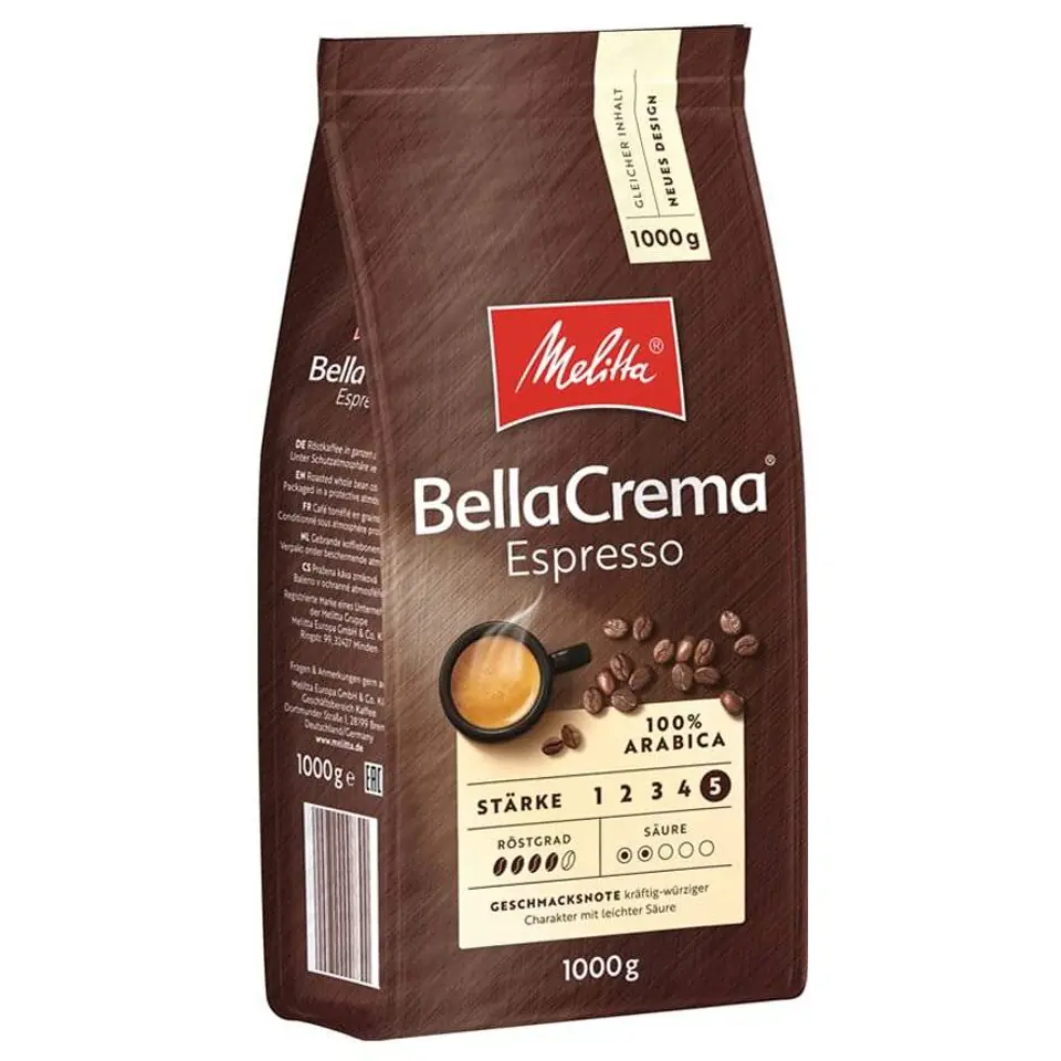 ⁨Melitta Bella Crema Espresso Kawa Ziarnista 1 kg⁩ w sklepie Wasserman.eu