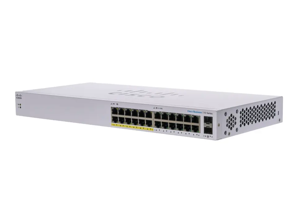 ⁨CISCO CBS110-24PP 24-PORT 10/100/1000 SWITCH WITH 12 POE PORTS, 100W, UNMANAGED⁩ w sklepie Wasserman.eu