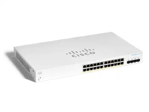⁨Cisco CBS220-24P-4X Managed L2 Gigabit Ethernet (10/100/1000) Power over Ethernet (PoE) White⁩ at Wasserman.eu