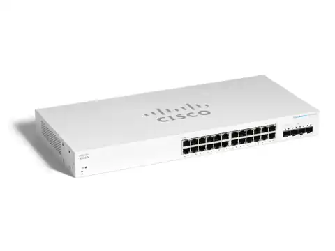 ⁨Cisco CBS220-24T-4G Managed L2 Gigabit Ethernet (10/100/1000) 1U White⁩ at Wasserman.eu