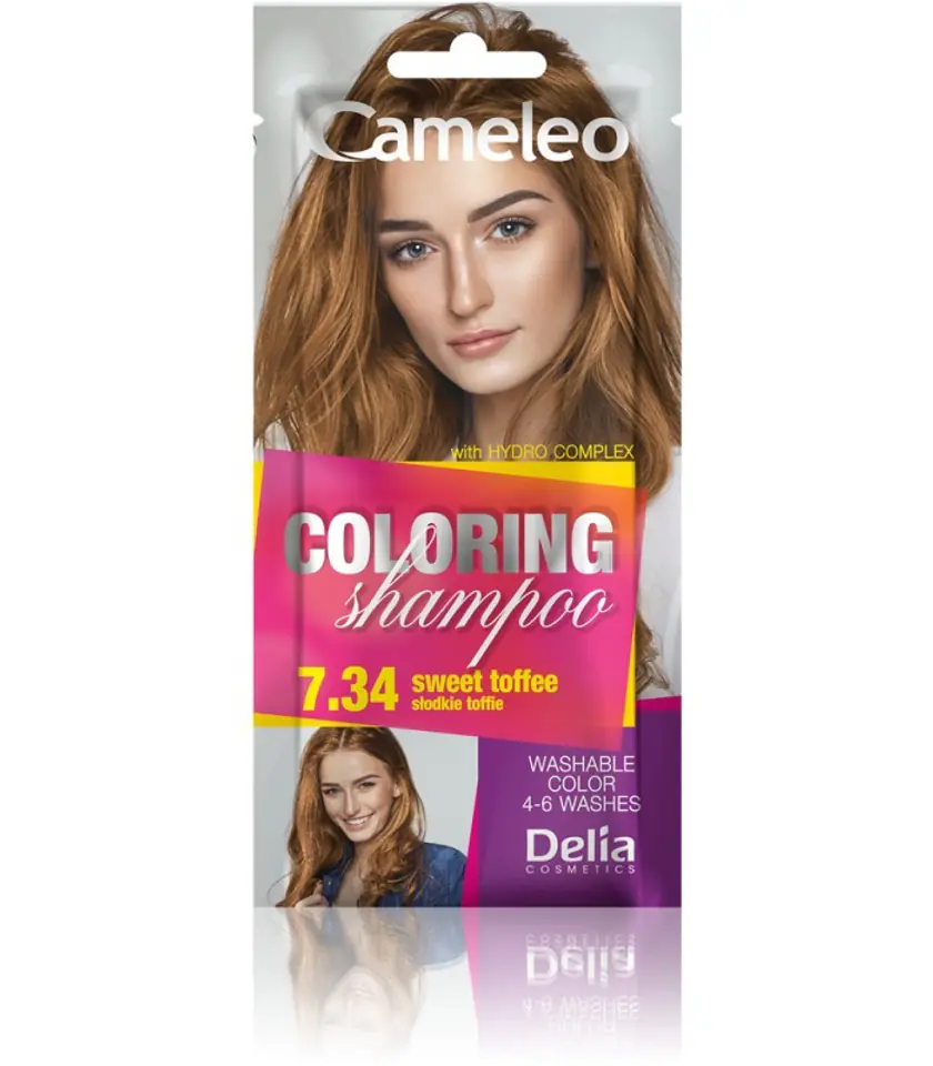⁨Delia Cosmetics Cameleo Coloring Shampoo No. 7.34 Sweet Toffee 1pcs⁩ at Wasserman.eu