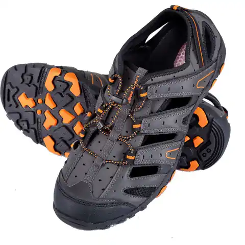 ⁨Trekking sandals pu/knitwear gray.-czar.-pom., "39",lahti⁩ at Wasserman.eu