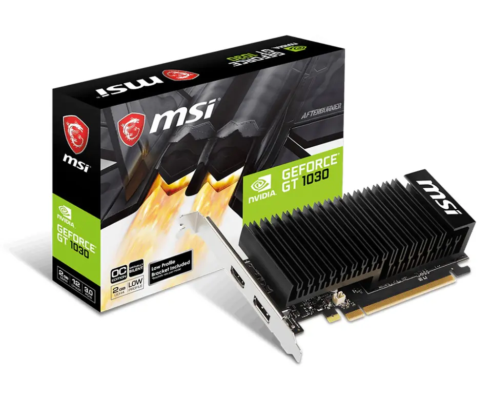 ⁨Karta graficzna GeForce GT 1030 OC 2GB DDR4 64BIT HDMI/DP⁩ at Wasserman.eu
