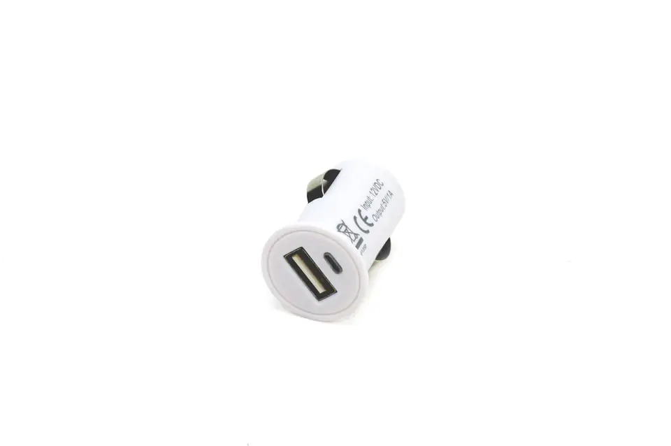 01703 Ładowarka samochodowa 1xUSB biała PCH-02 w sklepie Wasserman.eu