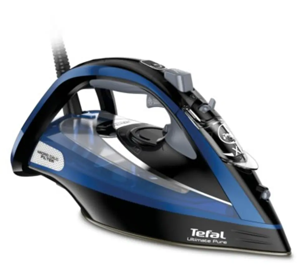 ⁨Tefal FV9848E0 iron Dry & Steam iron 3200 W Black, Blue, Metallic⁩ at Wasserman.eu