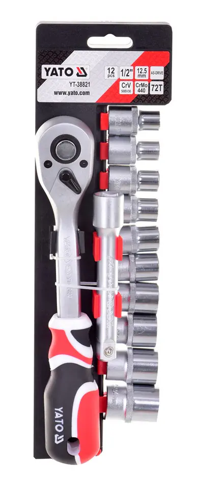 Zestaw kluczy 1/2" 12 elem. YT-38821 YATO w sklepie Wasserman.eu