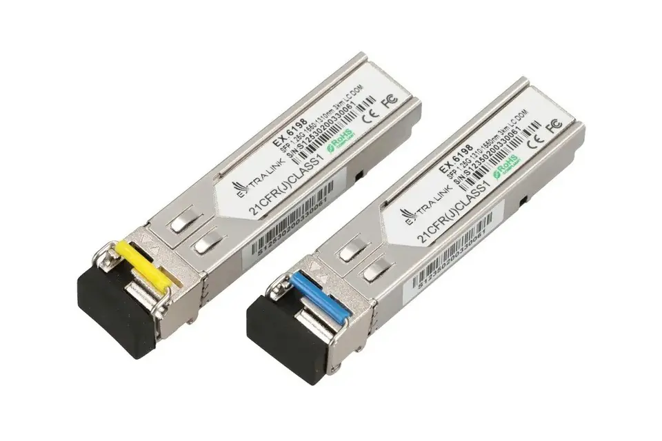 ⁨Moduły SFP 1.25G WDM 1310/1550nm 3km LC⁩ w sklepie Wasserman.eu