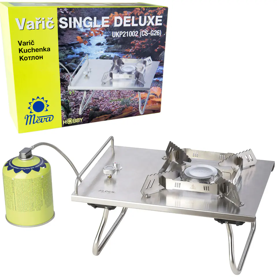 ⁨Gas camping stove SINGLE DELUXE 5kW⁩ at Wasserman.eu