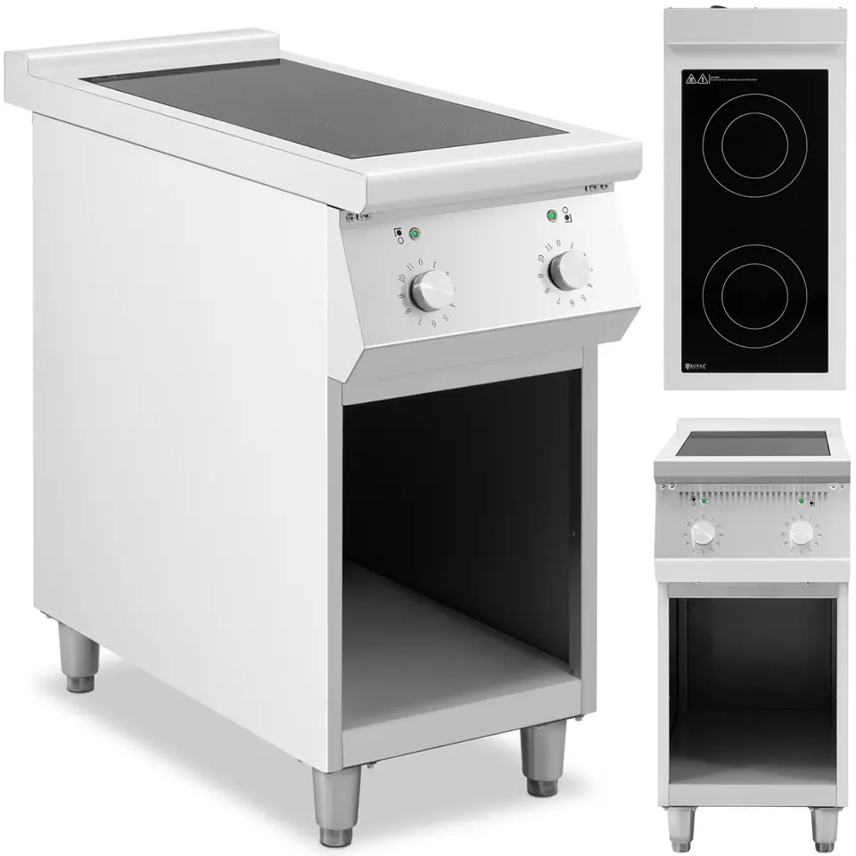 ⁨Induction kitchen 2 burner freestanding on an open base 400 V 8500 W⁩ at Wasserman.eu